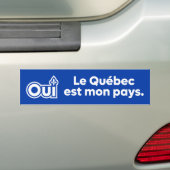 OUI Quebec バンパーステッカー (車上)