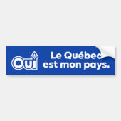 OUI Quebec バンパーステッカー (正面)