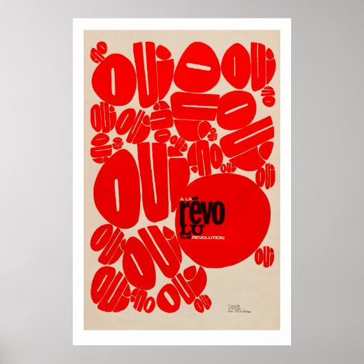 Oui Revolution Poster French Socialist Art Print  ポスター (正面)