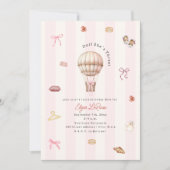 Oui She's Three Paris French Birthday 招待状 (正面)