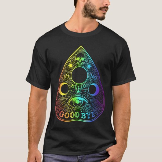 Ouija Board Planchette Gothic Paranormal Halloween Tシャツ (正面)