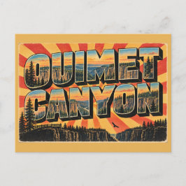 Ouimet Canyon ON 垂直の崖の渓谷アート ポストカード