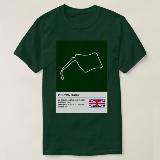 Oulton Park info Tシャツ (デザイン正面)