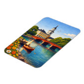 Oulu Finland Fridge Magnet Vintage Travel Art マグネット (左側)