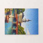 Oulu Finland Jigsaw Puzzle Vintage Travel ジグソーパズル (横)