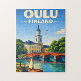 Oulu Finland Jigsaw Puzzle Vintage Travel ジグソーパズル