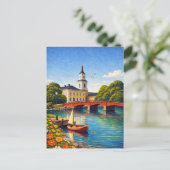 Oulu Finland Vintage Travel Scandinavian ポストカード (スタンド正面)