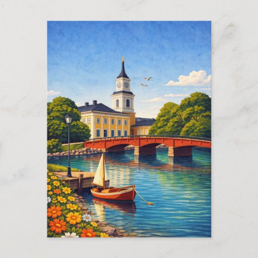 Oulu Finland Vintage Travel Scandinavian ポストカード (正面)