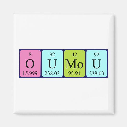 Oumu周期表名磁石 マグネット (正面)