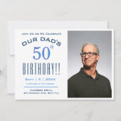 OURパパ50誕生日 – 写真パーティの招待状 招待状 (正面)