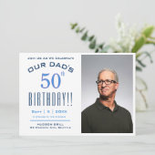 OURパパ50誕生日 – 写真パーティの招待状 招待状 (スタンド正面)