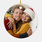 OUR初めてのクリスマス赤白 セラミックオーナメント (裏面)