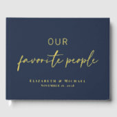 Our お気に入りの People Photo Navy Blue 結婚's ゲストブック (正面)