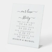 Our エレガント Love Storyタイムラ結婚イン 台座サイン (正面)