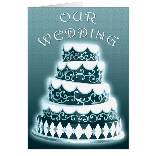 Our 結婚's ：ブルーケーキ： (正面)