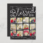 Our 賛美 Year Christmas Photo Collage シーズンカード (正面/裏面)