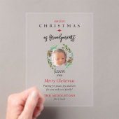 Our 1st Christmas as Grandparents Child Photo アクリル招待状 (インサイチュ (ポータブル))