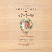Our 1st Christmas as Grandparents Child Photo アクリル招待状 (正面)