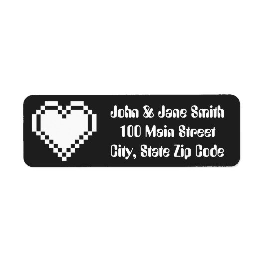 Our 8-Bit Hearts in Black 返信先ラベル ラベル (正面)