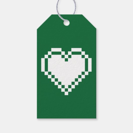 Our 8-Bit Hearts in Green ギフトタグ (正面)