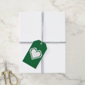 Our 8-Bit Hearts in Green ギフトタグ (より糸付き)
