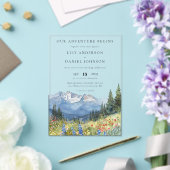 Our Adventure Mountain Wildflowers Floral Wedding アクリル招待状 (インサイチュ (ウェディング))