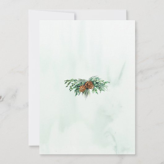 Our Adventure Rustic Pine Tree Forest Wedding 招待状 (裏面)