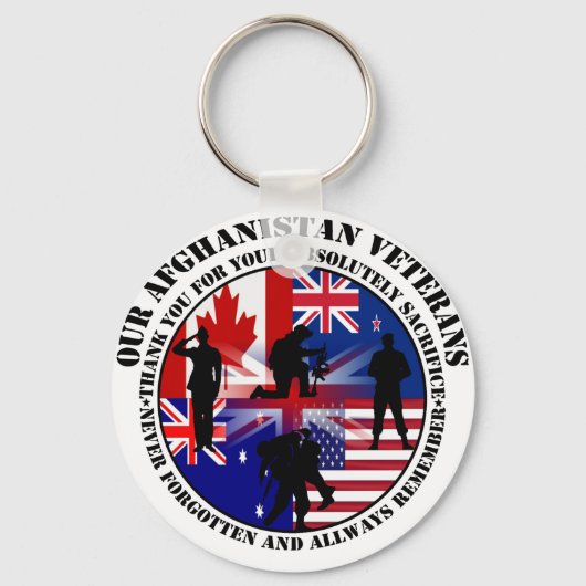 Our Afghanistan Veterans 5 Nations キーホルダー (正面)
