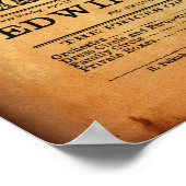 Our American Cousin Ford's Theater April 14, 1865 ポスター (角)