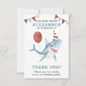 Our Baby Shark 1st Birthday Under The Sea サンキューカード (正面)