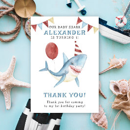 Our Baby Shark 1st Birthday Under The Sea サンキューカード