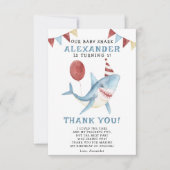 Our Baby Shark 1st Birthday Under The Sea サンキューカード (正面)