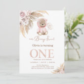 Our Beary Sweet Pampass First 1st Birthday 招待状 (スタンド正面)