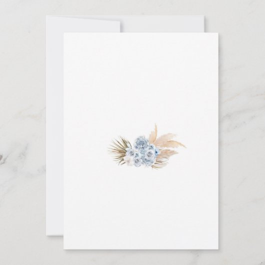 Our Beary Sweet Pampass First 1st Birthday  招待状 (裏面)