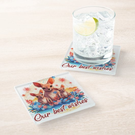 Our best wishes ガラスコースター (アングル)