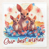 Our best wishes ガラスコースター (正面)