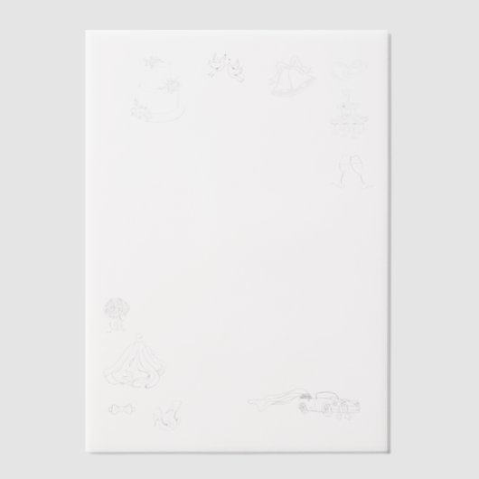Our Big Day Hand Drawn Vellum Overlay ベラム紙招待状 (正面)