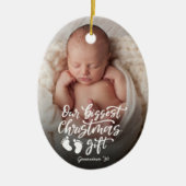 Our Biggest Christmas Gift | Baby Photo セラミックオーナメント (正面)