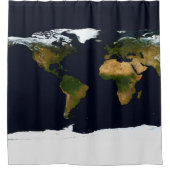 Our Blue Marble America Centric シャワーカーテン (正面)