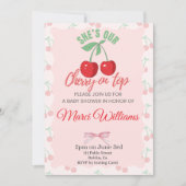Our Cherry on Top Baby Shower Invitation 招待状 (正面)