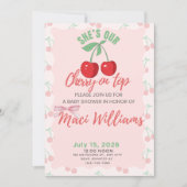 Our Cherry on Top Baby Shower Invitation 招待状 (正面)