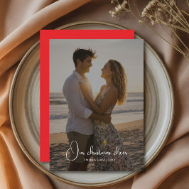Our Christmas Cheer Couple Photo  Holiday Card シーズンカード