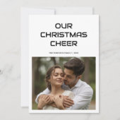 Our Christmas Cheer Winter Couple Holiday Card シーズンカード (正面)