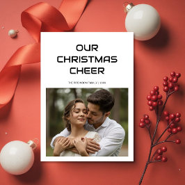 Our Christmas Cheer Winter Couple Holiday Card シーズンカード