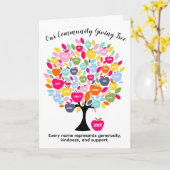 Our Community Giving Tree | 慈善寄付者への感謝 カード (黄色い花)