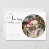 Our Cozy Christmas Family & Dog Holiday Card シーズンカード (正面)
