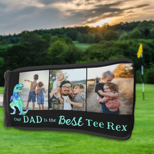 Our Dad is The Best Tee Rex 3 Photo Collage ゴルフヘッドカバー