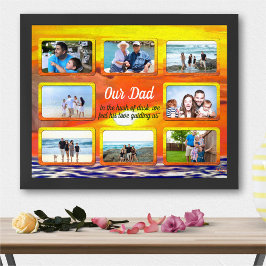 Our Dad Sunset 2443 Family Photo Collage Art Print ポスター