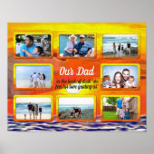 Our Dad Sunset 2443 Family Photo Collage Art Print ポスター (正面)