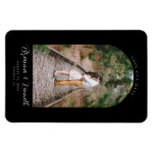 Our Date救 Black and White with Arch Photo マグネット (横)